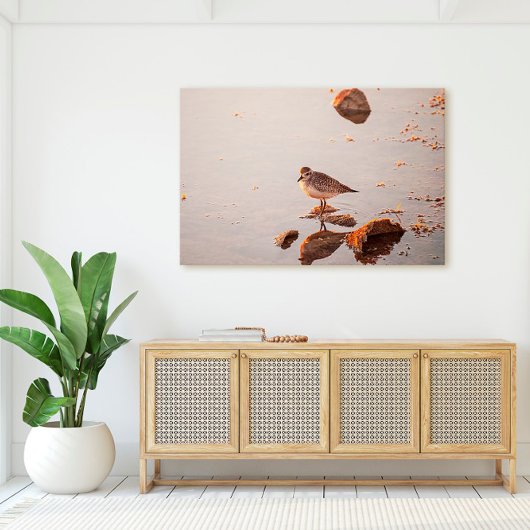 鍵ウエストショアバード反射フロリダ鍵 キャンバスプリント