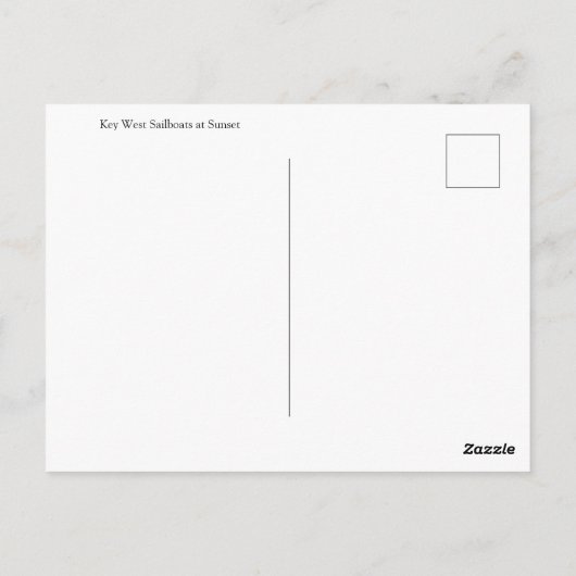 鍵ウエストセイロワーズアットサンセット ポストカード (裏面)