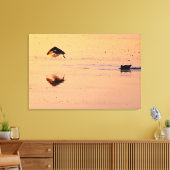 鍵ウエストバ飛んでいるードサンセットフロリダ鍵 キャンバスプリント (インサイチュ (リビング))