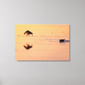 鍵ウエストバ飛んでいるードサンセットフロリダ鍵 キャンバスプリント (正面)