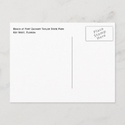 鍵ウエストビーチはがき ポストカード (裏面)