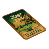 鍵ウエストフロリダアイランドバケーションデミダーズヴィンテージ マグネット (右側)