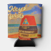 鍵ウエストフロリダアイランドバケーションデミダーズヴィンテージ 缶クーラー (正面)