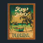 鍵ウエストフロリダサンセットバケーションデミディーズヴィンテージ ポストカード<br><div class="desc">鍵西フロリダ。このレトロなデザインは素晴らし、鍵西ビーチのファンのためのクリスマスや誕生日の贈り物を作る。レトロな夏のバイブデザインは、旅行好きや熱帯の目的地のファンのための完璧な贈り物である。</div>