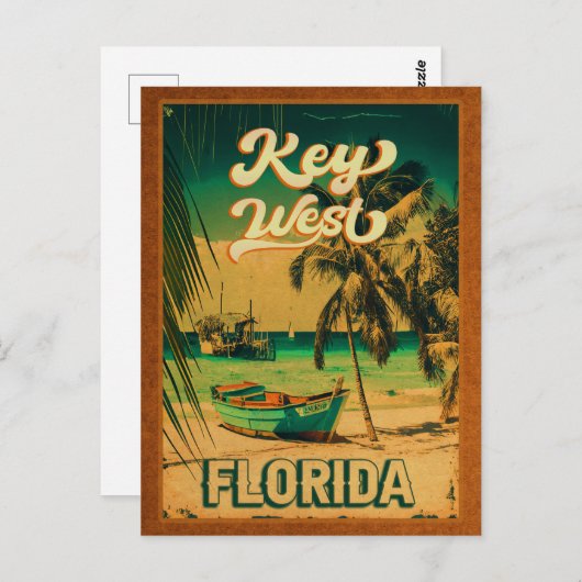 鍵ウエストフロリダサンセットバケーションデミディーズヴィンテージ ポストカード (正面/裏面)