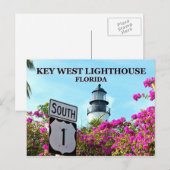鍵ウエストライトハウスフロリダポストカード ポストカード (正面/裏面)