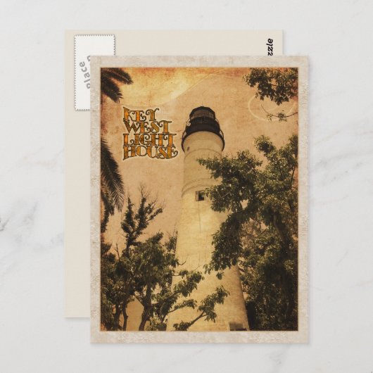 鍵ウエストライトハウスヴィンテージ写真 ポストカード (正面/裏面)