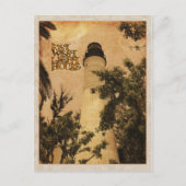 鍵ウエストライトハウスヴィンテージ写真 ポストカード (正面)