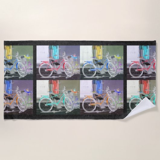 鍵ウエスト自転車 ビーチタオル (正面)