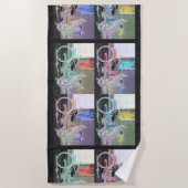 鍵ウエスト自転車 ビーチタオル (正面)