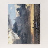 鍵ウエスト魚釣りボートアットサンセット ジグソーパズル (縦)