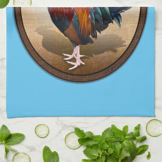 鍵ウエスト – ジプシーロスターグッドモーニングヴィンテージ楕円 キッチンタオル (折り畳み)