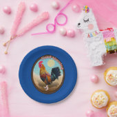 鍵ウエスト – ジプシーロスターグッドモーニングヴィンテージ楕円 ペーパープレート (パーティー)