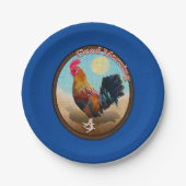 鍵ウエスト – ジプシーロスターグッドモーニングヴィンテージ楕円 ペーパープレート (正面)