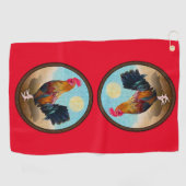 鍵ウエスト – ジプシーロスターヴィンテージ楕円 ゴルフタオル (横)