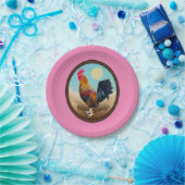 鍵ウエスト – ジプシーロスターヴィンテージ楕円 ペーパープレート (パーティー)