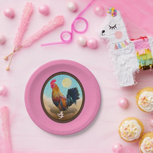 鍵ウエスト – ジプシーロスターヴィンテージ楕円 ペーパープレート (パーティー)