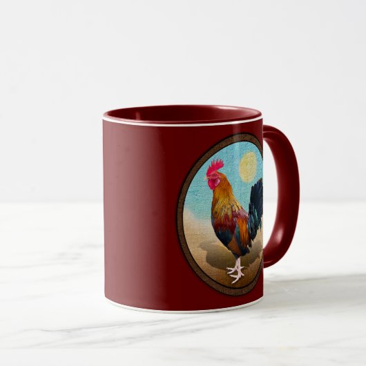 鍵ウエスト – ジプシーロスターヴィンテージ楕円 マグカップ (正面右)