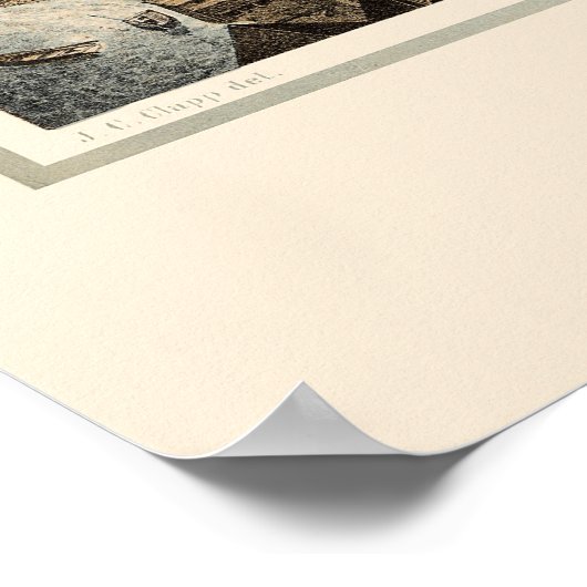 鍵ウエストFLパノラママップ1855 ポスター (角)