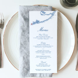 鍵ウエストFLマップエレガントネイビーブルー結婚ズ メニュー