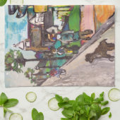 鍵ウ絵画エスト キッチンタオル (折り畳み)