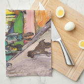 鍵ウ絵画エスト キッチンタオル (四つ折り)