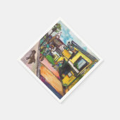 鍵ウ絵画エスト スタンダードカクテルナプキン (角)