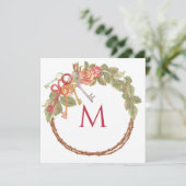 鍵カスタムとリース付きモノグラム 招待状 (スタンド正面)