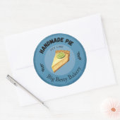 鍵カスタムライム円ラベル | ベーカリーパーソナライズされたP ラウンドシール (封筒)