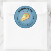 鍵カスタムライム円ラベル | ベーカリーパーソナライズされたP ラウンドシール (バッグ)