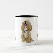 鍵ザミニチュアコッカースパニエル犬 ツートーンマグカップ (中央)