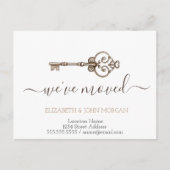 鍵シンプルの新しいアドレスを移動した 案内ポストカード (正面)