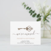 鍵シンプルの新しいアドレスを移動した 案内ポストカード (スタンド正面)