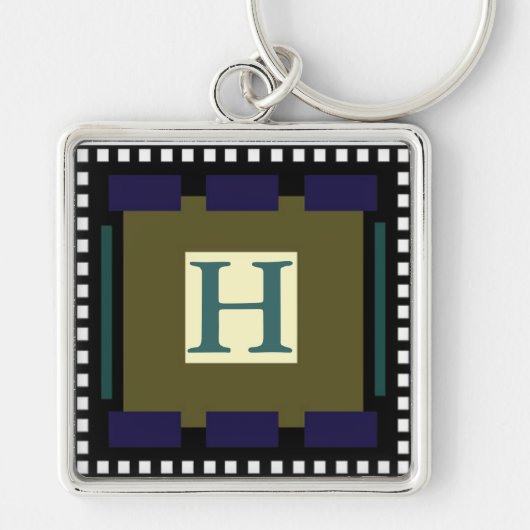 鍵スクエア キーホルダー (正面)