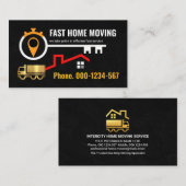 鍵ストップウォッチ金ゴールドトラックモーニングホーム 名刺 (正面/裏面)