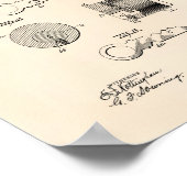 鍵タンブラーのロック1904特許芸術オールドピーパー ポスター (角)