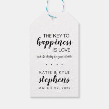 鍵トゥハピネスボトルオープナー結婚式の引き出物ラベル