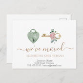 鍵バラハート新しいアドレス 案内ポストカード (正面/裏面)