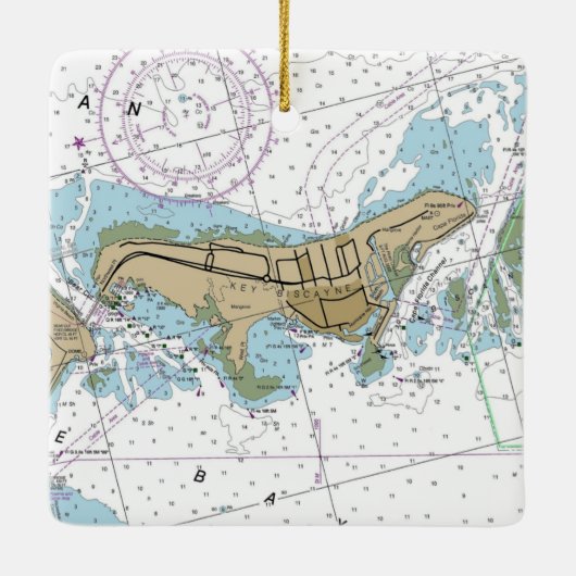 鍵ビスケインFloridaグ航海のラフ セラミックオーナメント (裏面)