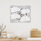 鍵フランスの動詞コンジュゲート ポスター (キッチン)