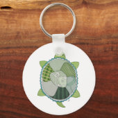 鍵ライムタートルキーチェーン キーホルダー (正面)
