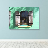 鍵ライムパイウィンドウ鍵ウエストフロリダカ包まれたンヴァ キャンバスプリント (インサイチュ (ウッドフロア))