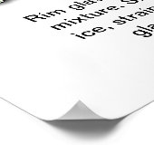 鍵ライムパイマルティニカクテルレシピアート16"x20" ポスター (角)