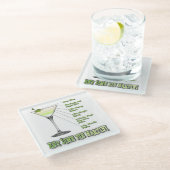鍵ライムパイマルティーニカクテルレシピアートコースター ガラスコースター (アングル)