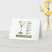 鍵ライムパイマルティーニカクテルレシピアート カード (黄色い花)