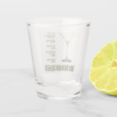 鍵ライムパイマルティーニカクテルレシピアート ショットグラス (裏面)