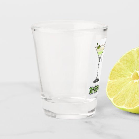 鍵ライムパイマルティーニカクテルレシピアート ショットグラス (左)