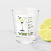 鍵ライムパイマルティーニカクテルレシピアート ショットグラス (正面)