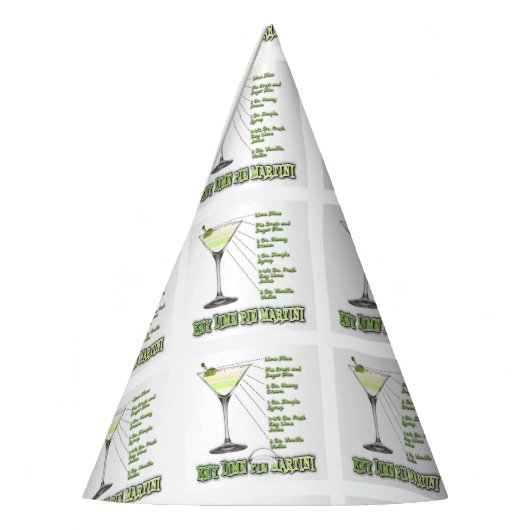 鍵ライムパイマルティーニカクテルレシピアート パーティーハット (左)