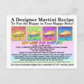 鍵ライムパイマルティーニレシピカードポストカード ポストカード (正面)